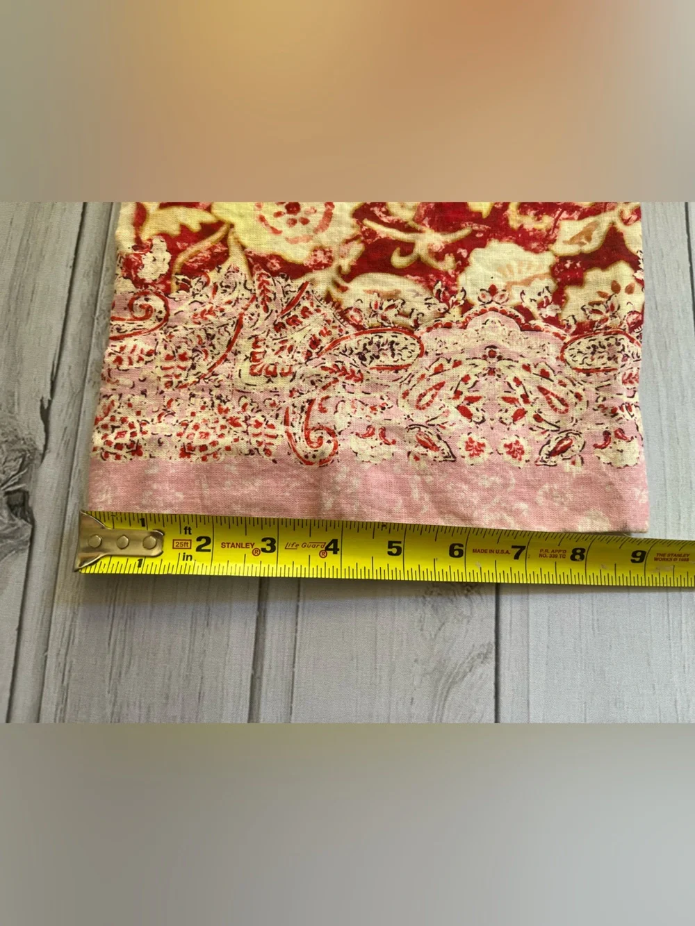New Zara linen blend pink paisley print pull on flowy trouser pant. Size XS.